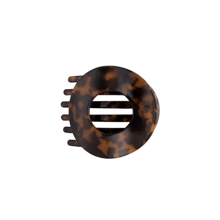 Teleties Medium Flat Circle Hair Clip - Tortoise