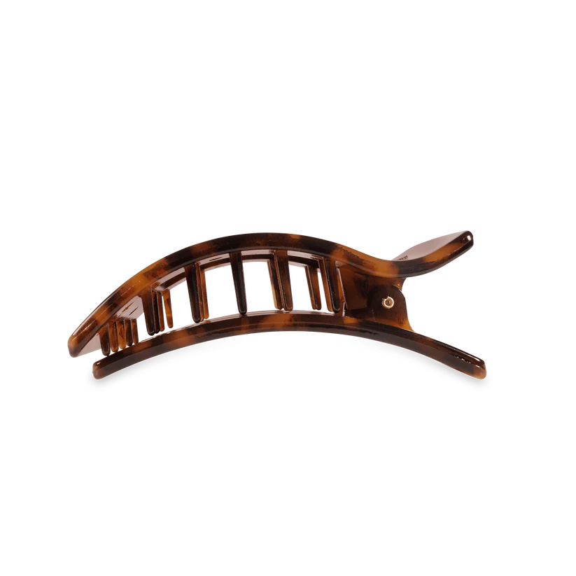 Tortoise Medium Flat Rectangle Hair Clip