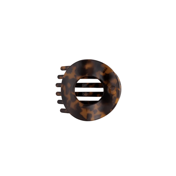 Teleties Small Flat Circle Hair Clip - Tortoise