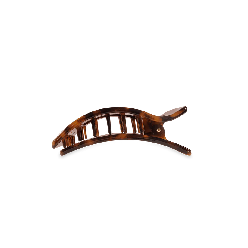 Tortoise Small Flat Rectangle Hair Clip
