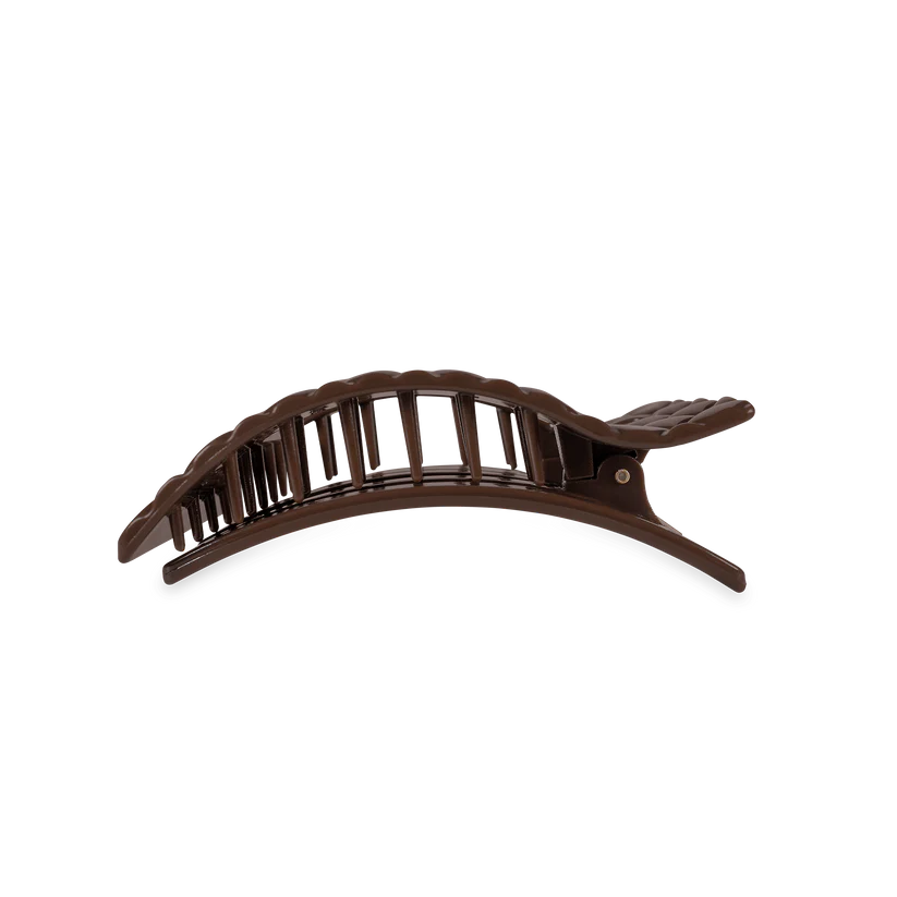 Truly Taupe Quilted Medium Flat Rectangle Hair Clip
