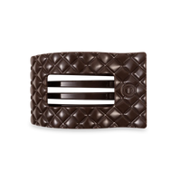 Truly Taupe Quilted Medium Flat Rectangle Hair Clip