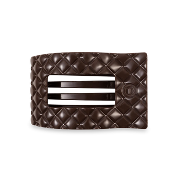 Truly Taupe Quilted Medium Flat Rectangle Hair Clip