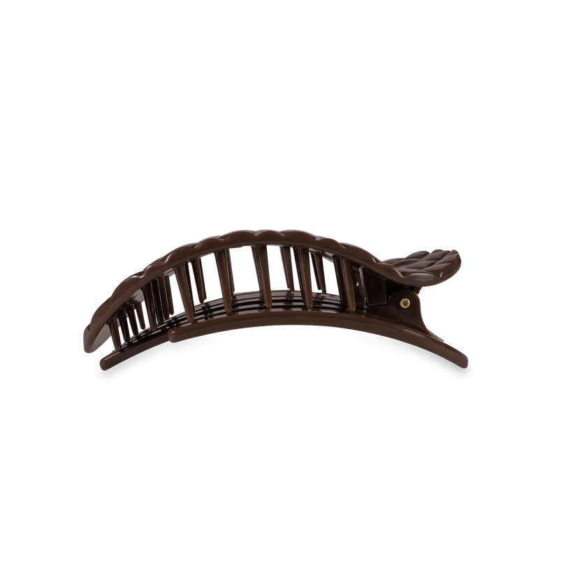 Truly Taupe Quilted Medium Flat Round Hair Clip