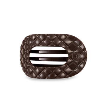 Truly Taupe Quilted Medium Flat Round Hair Clip