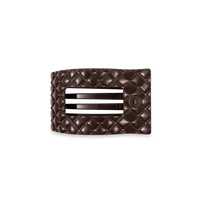 Truly Taupe Quilted Small Flat Rectangle Hair Clip