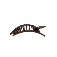 Truly Taupe Quilted Small Flat Rectangle Hair Clip