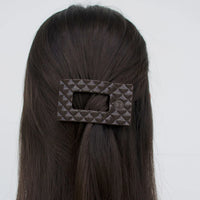Truly Taupe Quilted Small Flat Rectangle Hair Clip