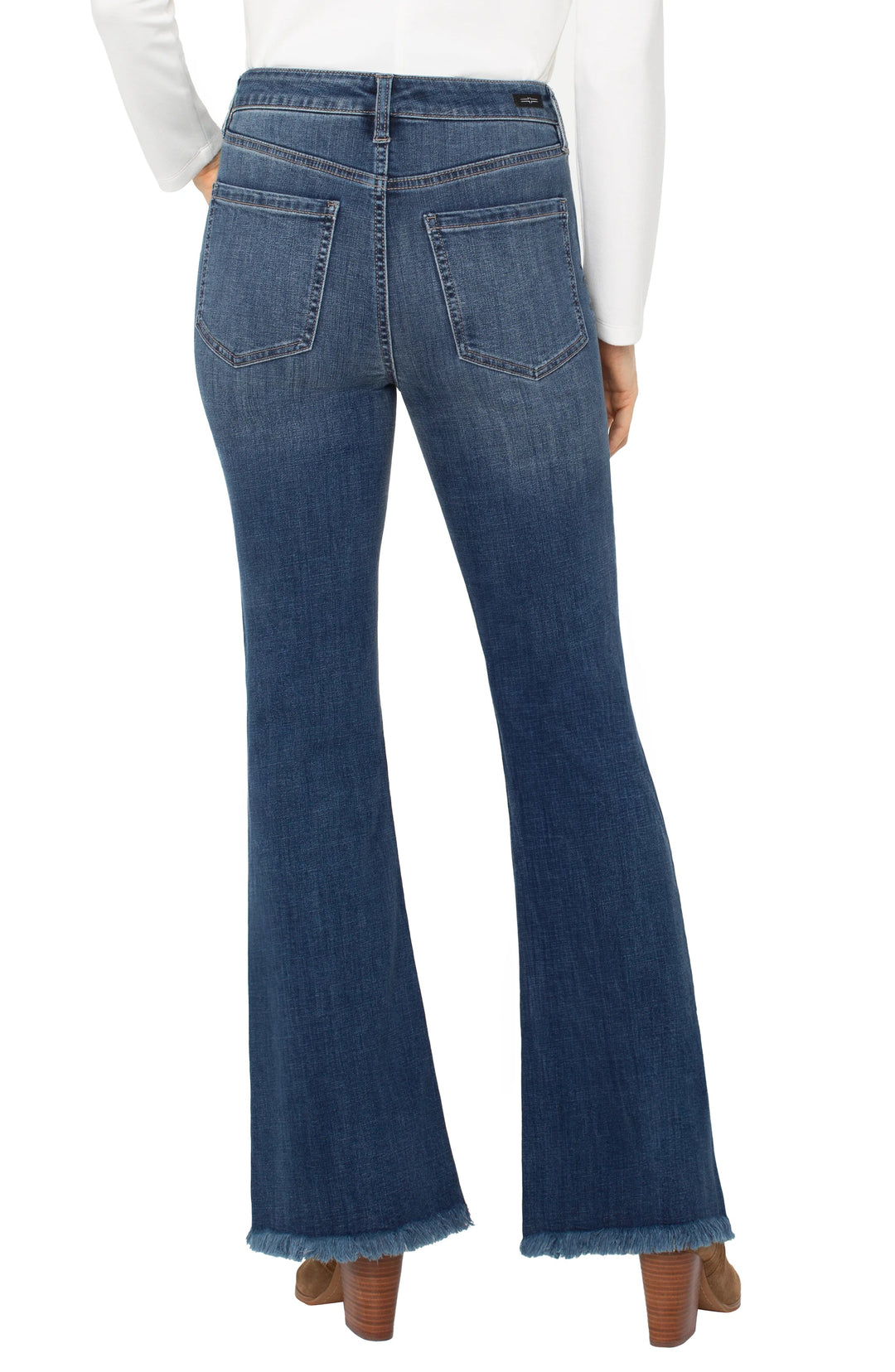 Liverpool - Hannah High Rise Flare with Fray Hem