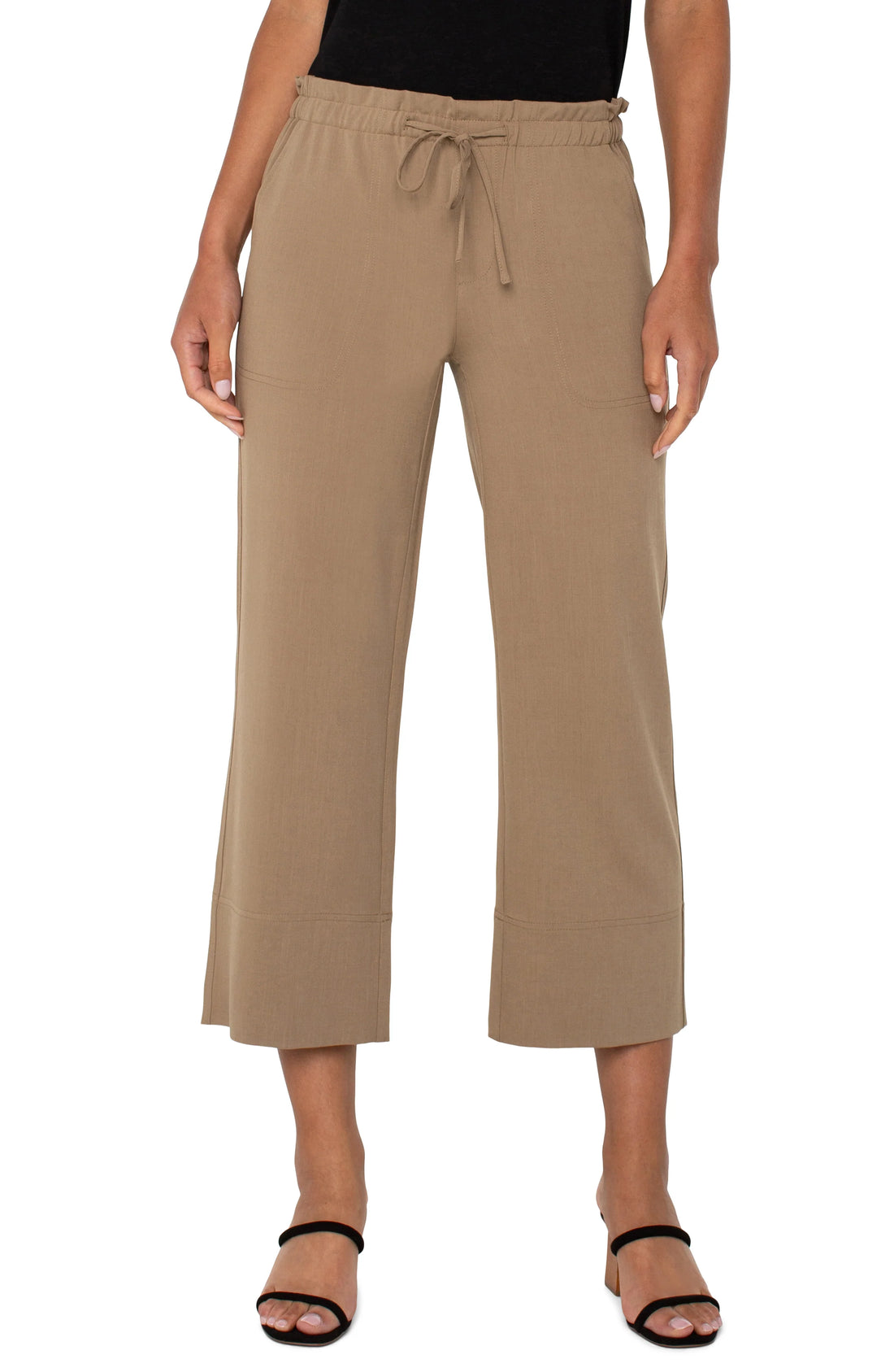 Liverpool - Pull-on Tie Waist Wide Leg Ankle