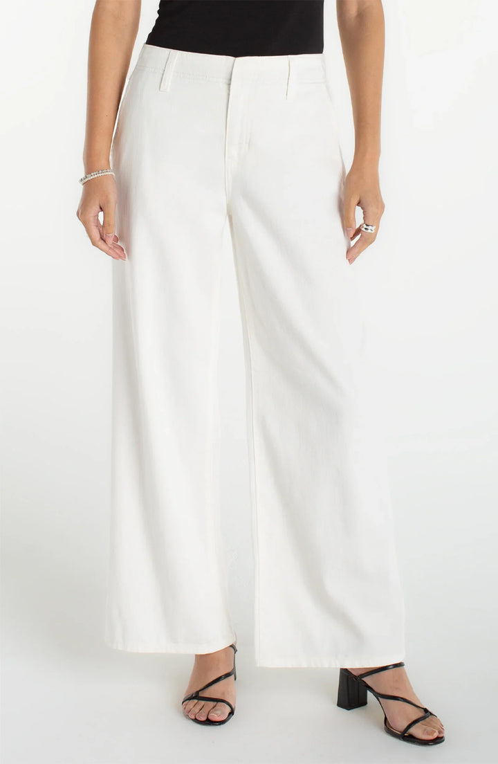 Liverpool - Weekender Wide Leg Jeans - White
