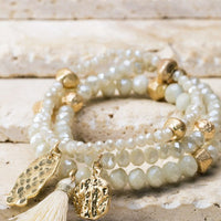 Three Layer Beaded Bracelet Stacks