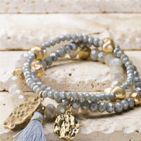 Three Layer Beaded Bracelet Stacks