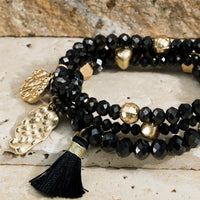 Three Layer Beaded Bracelet Stacks