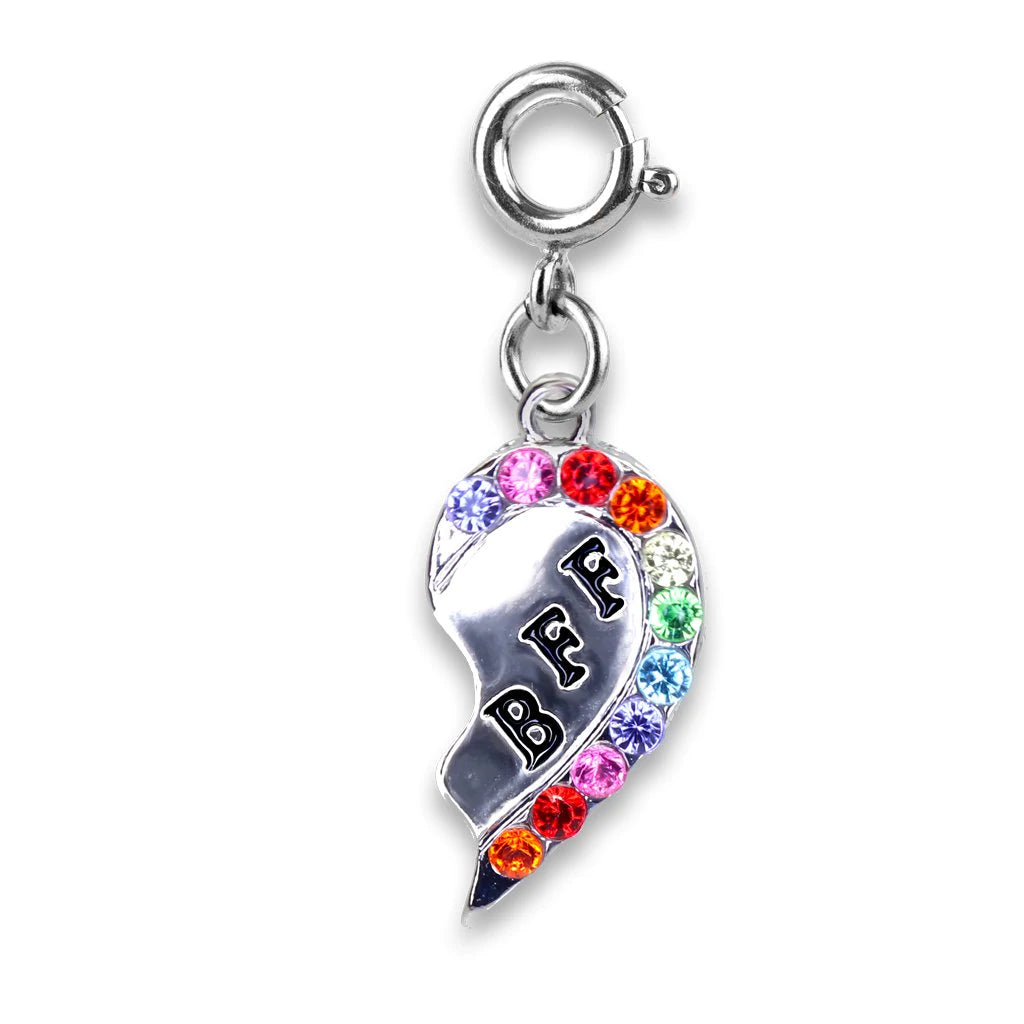 CHARM IT! Silver BFF Heart Half