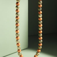 Wood & Metal Beaded Necklace
