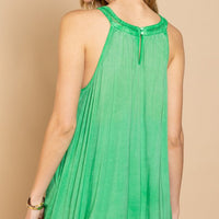 Kinley - Sleeveless Babydoll Top with Crochet Detail
