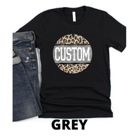 Custom School Spirit Leopard Circle Sweatshirt