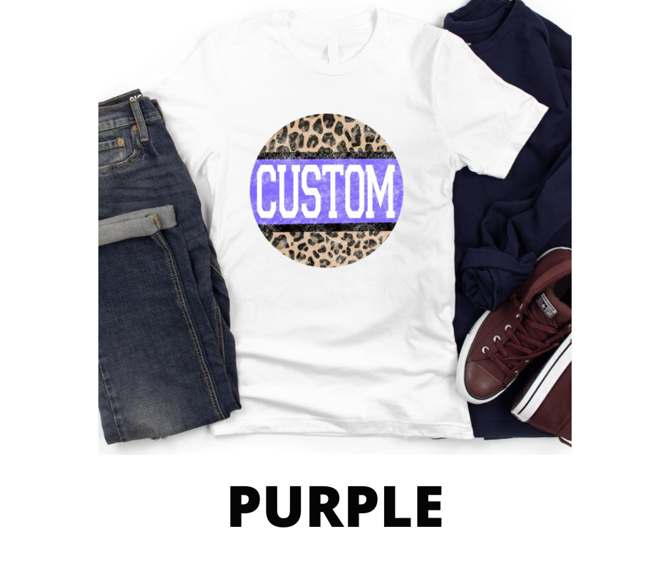 Custom School Spirit Leopard Circle Sweatshirt