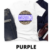 Custom School Spirit Leopard Circle Sweatshirt