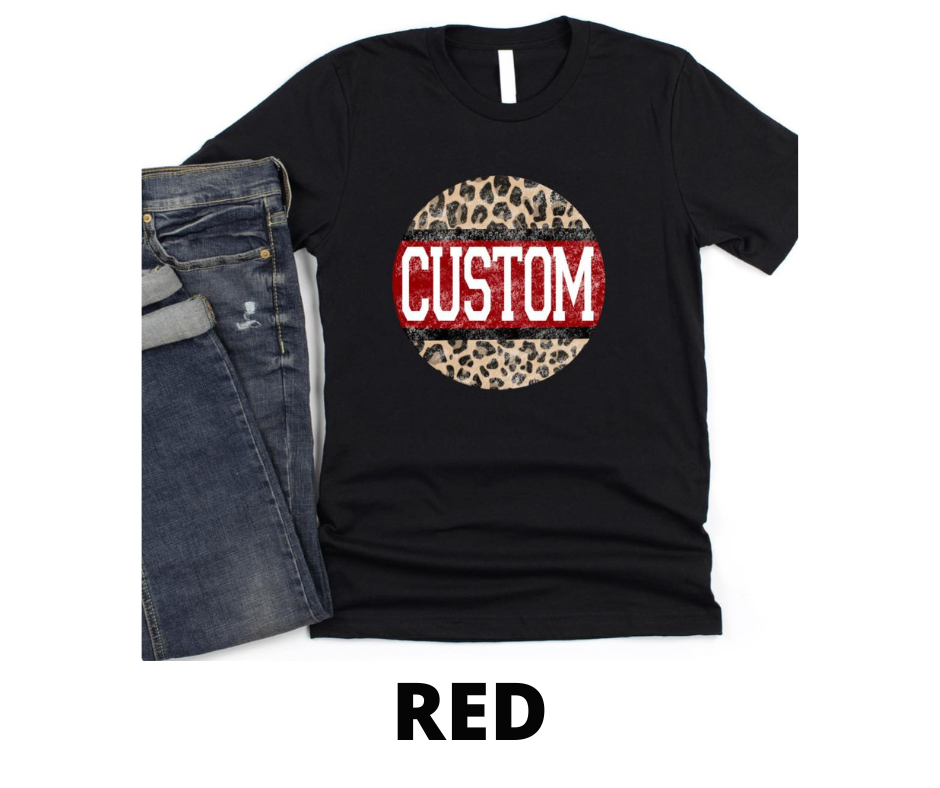 Custom School Spirit Leopard Circle Sweatshirt