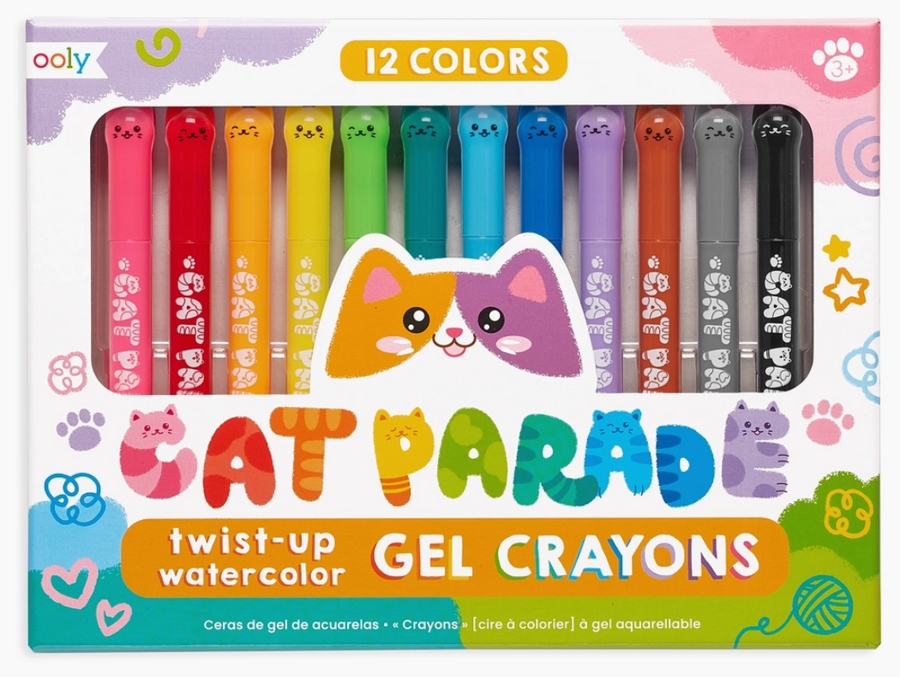 Cat Parade Gel Crayons - Set of 12