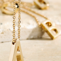 Typography Initial Necklace
