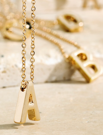 Typography Initial Necklace