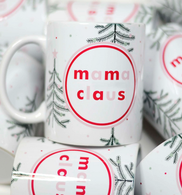 Mama Claus Full Wrap Christmas Mug