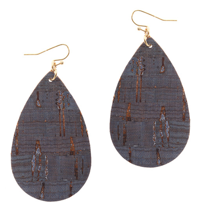 Cork Teardrop Earrings