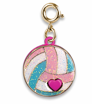 CHARM IT! Gold Glitter Volleyball Charm