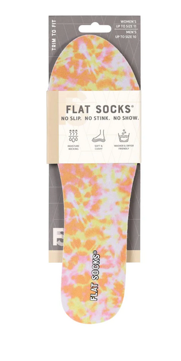 Flat Socks -  Citrus Tie-Dye - SMALL