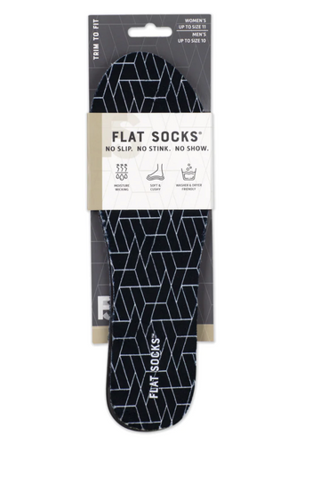 Flat Socks -  Black - LARGE