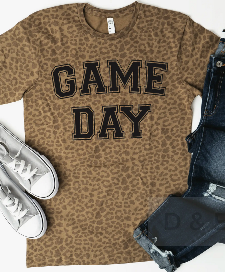 Leopard Print Game Day Tee