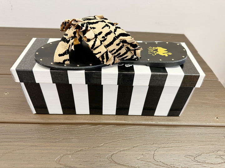 Lola - Tan Zebra Sandals
