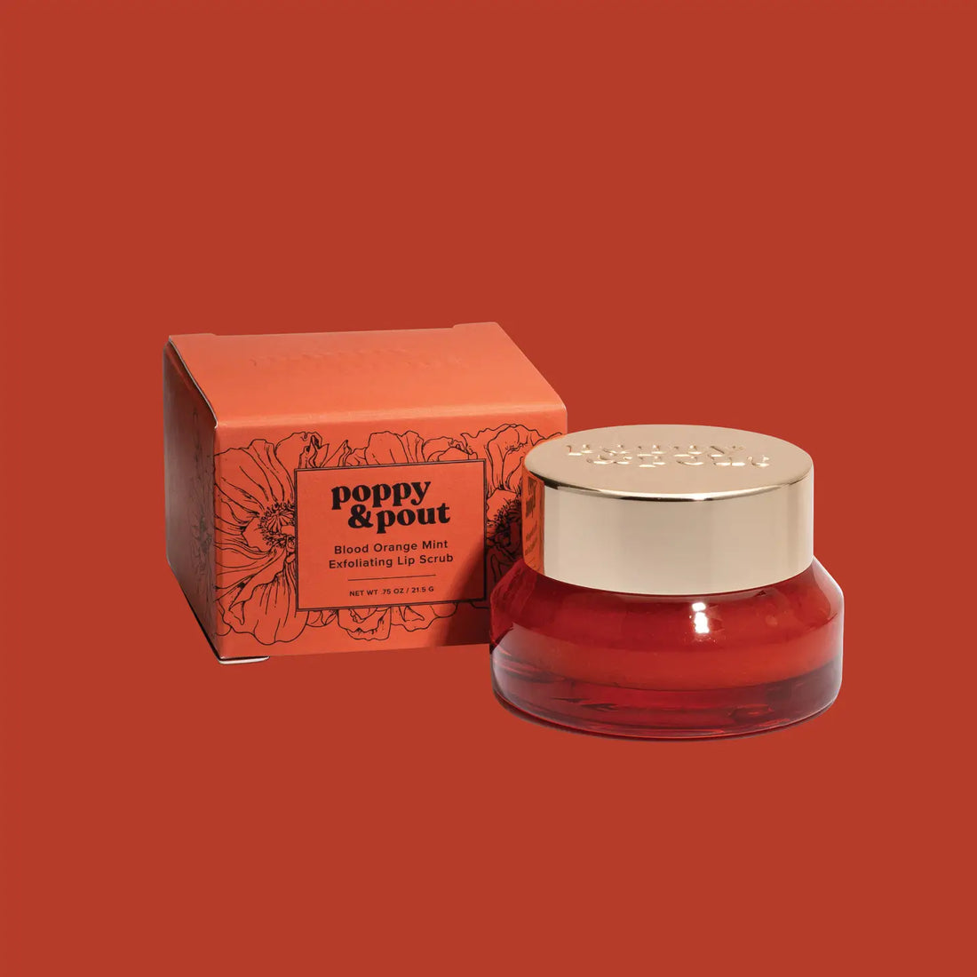 Poppy & Pout Lip Scrub - Blood Orange Mint